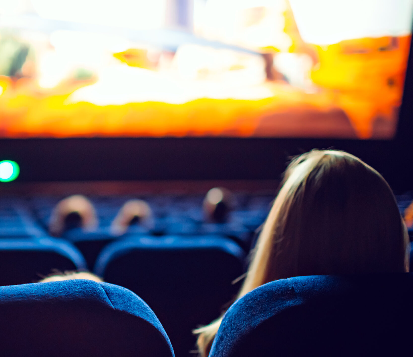 Movie Theater During The Screening Of An Animated Movie